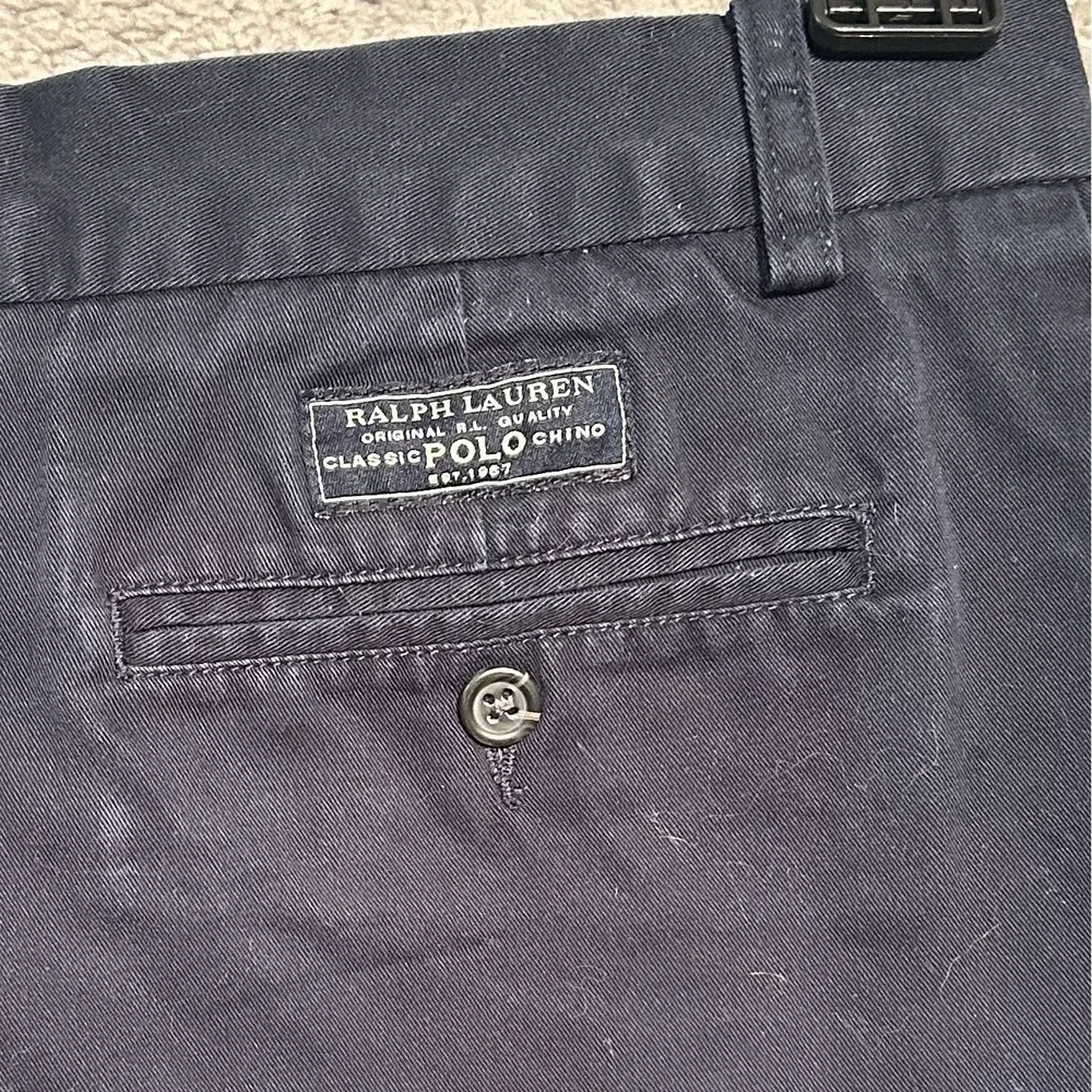 POLO Ralph Lauren Navy Bermuda Shorts‎ Boy's 18 Flat Front Chinos